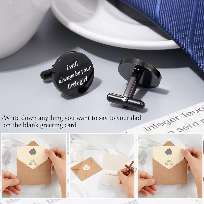 Jeka Father of The Bride and Groom Gifts - Wedding Tie Bars & Cufflinks - Keepsake Anniversary Jewelry for Men - Image 4